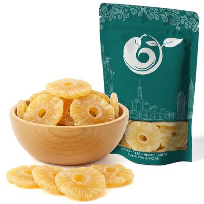 NY Spice Shop Dried Pineapple Rings - 3 Pound Tropical Pineapples Dried Fruit Snacking - Dehydrated Dried Fruit Pineapple Slice for Baking, Smoothies - Pineapples Tidbit for Dessert Party Snack