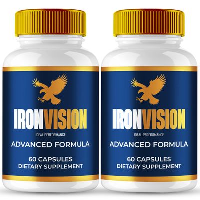 Iron Vision Eye Supplement Capsules, Official Iron Vision for Eyes Pills - Maximum Strength, All Natural Visual Wellness, Eye Comfort & Healthy Vision, Premium IronVision Pills Reviews (2 Pack)