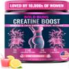 Bold Buns Creatine for Women Supplement with Collagen & BCAA Supports Muscle Development, Post-Workout Recovery, Skin Elasticity, Healthy Hair & Nail (30 Servings, Pink Lemonade) view 1