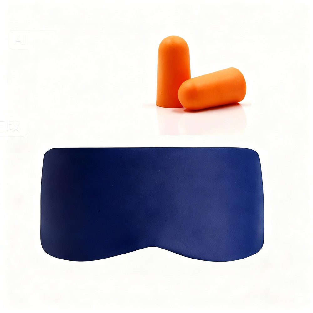 Earplugs for Sleep & Silk Sleep Mask Set for Women & Men, with Memory Foam Earplugs and Blackout Eye Mask for Sleeping