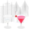 120 PCS Mini Clear Plastic Martini Glasses, 2 oz Disposable Cocktail Glasses, Mini Dessert Cups view 1