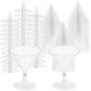 120 PCS Mini Clear Plastic Martini Glasses, 2 oz Disposable Cocktail Glasses, Mini Dessert Cups view 2