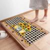 LEQIOLENNG Indoor Door Mat, Farm Sunflowers in Non Slip Doormat Low Profile Welcome Mat, Country Star Black Plaid Soft Entrance Rug for Bedroom Kitchen Bathroom 20"x32" view 1