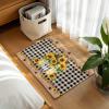 LEQIOLENNG Indoor Door Mat, Farm Sunflowers in Non Slip Doormat Low Profile Welcome Mat, Country Star Black Plaid Soft Entrance Rug for Bedroom Kitchen Bathroom 20"x32" view 2