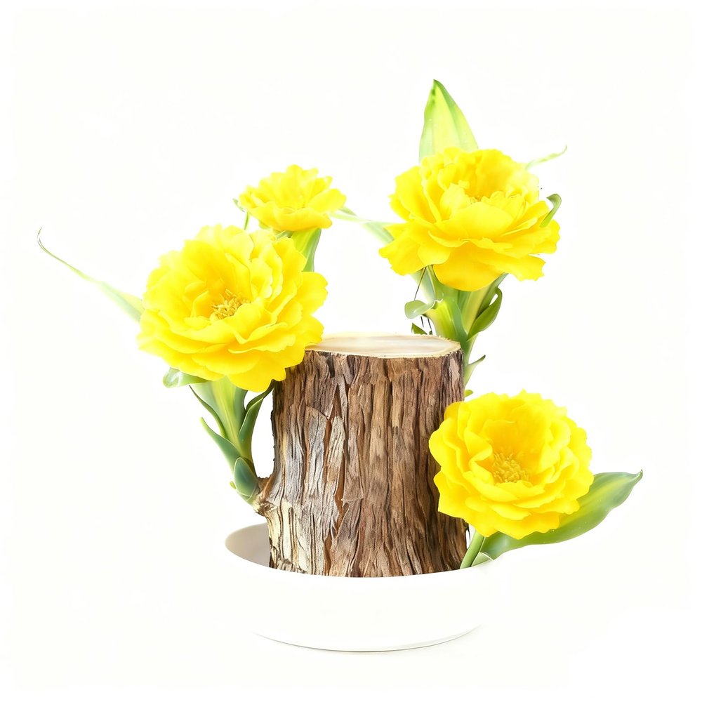 Brazil Wood Plant,Brazilian Lucky Plant,Home and Office Decoration, Desktop Plants,Housewarming Gift for Good Luck and Prosperity. (2, Yellow)