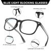 QEYMN Blue Light Glasses for Woman Men, Blue Light Blocking Glasses, 2 Pack Ultralight Fashion Bluelight Glasses Blockers for Computer Protection Gaming TV Phone Reading Glasses UV Eyeglasses view 3