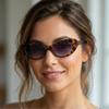 2SeeLife Oversized Cat Eye Reading Sun Glasses for Women Medium-Large Fit, Sturdy Frame, Spring Hinges, Premium Cateye Sun Readers, Brown Tortoise, +3.50 view 3