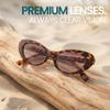 2SeeLife Oversized Cat Eye Reading Sun Glasses for Women Medium-Large Fit, Sturdy Frame, Spring Hinges, Premium Cateye Sun Readers, Brown Tortoise, +3.50 view 4