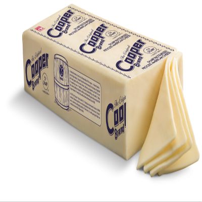 Cooper Sharp American Cheese. White 2 lb