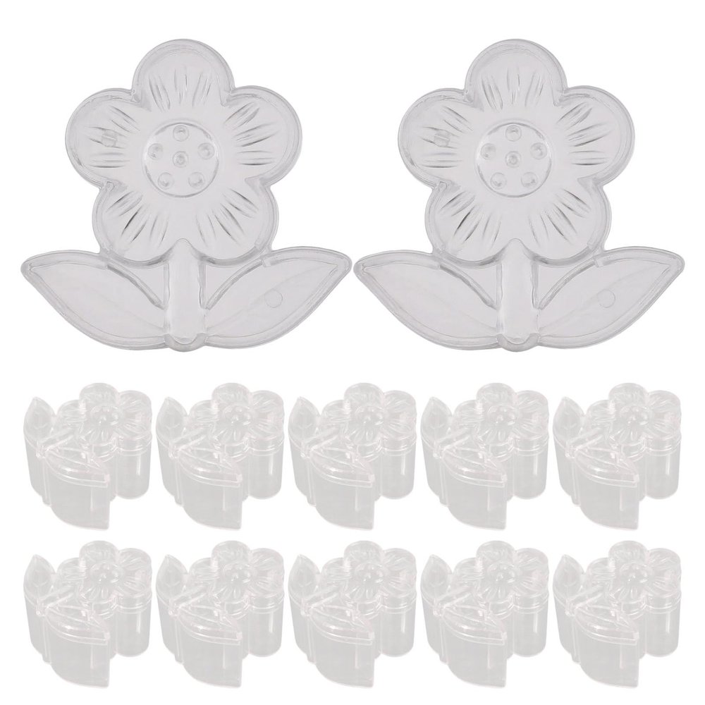 12pcs Clear Plastic Treat Boxes: Reusable Flower Shaped Candy Containers - Decorative Mini Favor Jars with Lids for Easter Valentine Wedding Party
