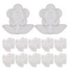 12pcs Clear Plastic Treat Boxes: Reusable Flower Shaped Candy Containers - Decorative Mini Favor Jars with Lids for Easter Valentine Wedding Party view 1
