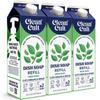 Cleancult Dish Soap Liquid Refills - Plant Based Cleaning Power - Cuts Grease & Grime - Free of Harsh Chemicals - Uses 90% Less Plastic - Fresh Basil - 32 oz/3 Pack view 1