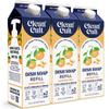 Cleancult Dish Soap Liquid Refills - Plant Based Cleaning Power - Cuts Grease & Grime - Free of Harsh Chemicals - Uses 90% Less Plastic - Mandarin Peel - 32 oz/3 Pack view 1