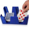 Stationary Six Deck Playing Card Tray for 2-6 Decks: Made in USA (Blue) view 1