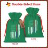 MUSM Thin Red and Blue Line American Flag Bags, Santa Wrapping Bags, with Drawstring and Tags Reusable view 3