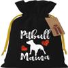 MUSM Pitbull Mama Bags, Santa Wrapping Bags, with Drawstring and Tags Reusable view 1