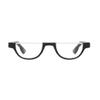 XINGNIAN Half Moon Black Reading Glasses 2.00 Strength Half Round Spring Hinges Vintage Readers for Women and Men view 3