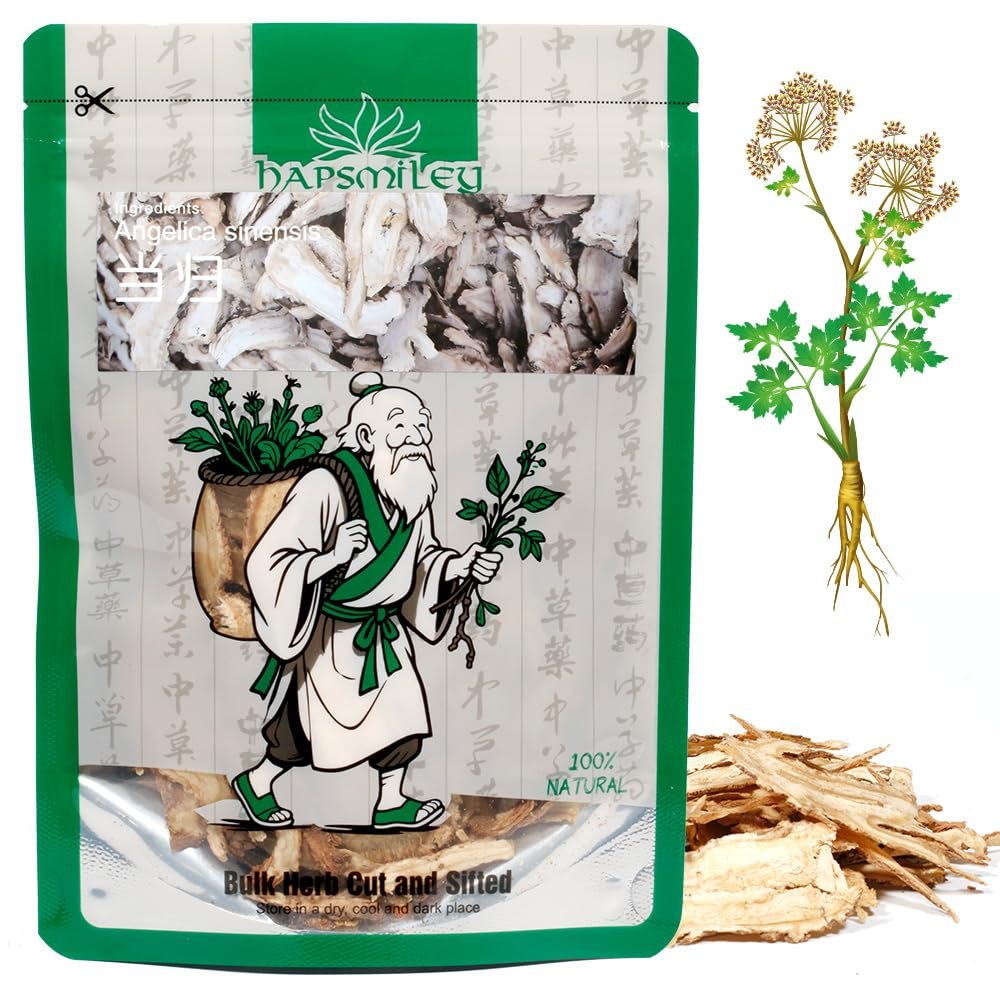 Hapsmiley Angelica Sinensis (Danggui/) Wild-Crafted Dried Bulk Herbs 3.5 Oz (100 g)