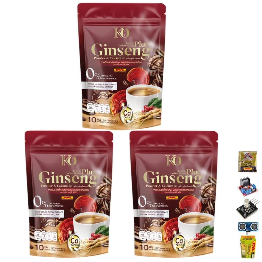 150 grams (10 Sachets) Roasted Snack Delicious Mellow Intense KORichCoffee Instant Coffee Mix Healthy Vegan Snack Arabica (of 3) By Beautygoodshop [Get Free For You Beauty Gifts]