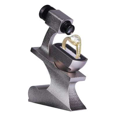 10X Diamond Girdle Viewer Compact Waist Code Viewer - 3 Lens Combination 360 Rotating Ring Holder Adjustable Focal Length for Diamond Waist Size Observation