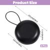 Elegaperma 4pcs Round Earplugs Case, Portable Mini Round Ear Plug Holder with Lanyard Storage Cases for Earbud Plug Business Trip Storage Earbuds Trinkets Ect (Black) view 2