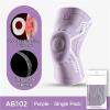 1 Pcs Sports Patella Spring Support Knee Brace Knitted Compression Full Protect Elastic Breathable Knee Support for Men Women(Purple,Large) view 2