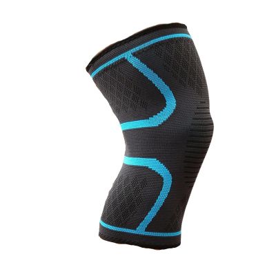 1PCS Fitness Running Cycling Knee Support Braces Elastic Nylon Sport Compression Knee Pad Sleeve for Basketball Volleyball(Blue,3X-Large)