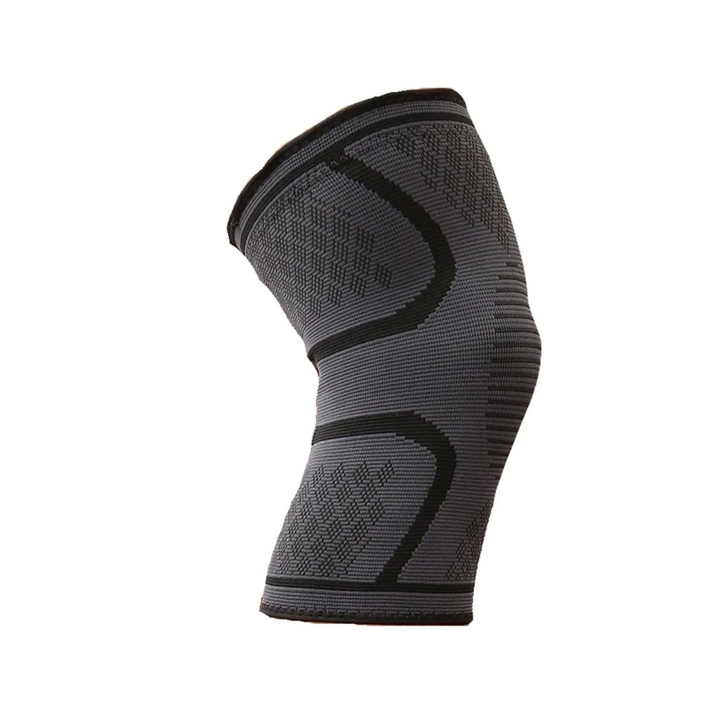 1PCS Fitness Running Cycling Knee Support Braces Elastic Nylon Sport Compression Knee Pad Sleeve for Basketball Volleyball(Black,XX-Large)