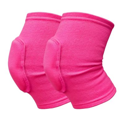 2pcs Sports Compression Knee Pads Elastic Knee Protector Thickened Sponge Knee Brace Support for Dancing Workout Training(Red,Large)