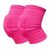 2pcs Sports Compression Knee Pads Elastic Knee Protector Thickened Sponge Knee Brace Support for Dancing Workout Training(Red,Large) view 1