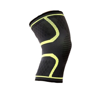 1PCS Fitness Running Cycling Knee Support Braces Elastic Nylon Sport Compression Knee Pad Sleeve for Basketball Volleyball(Green,X-Large)