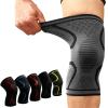 1PCS Fitness Running Cycling Knee Support Braces Elastic Nylon Sport Compression Knee Pad Sleeve for Basketball Volleyball(Black with Grey,3X-Large) view 2