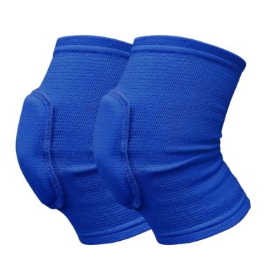2pcs Sports Compression Knee Pads Elastic Knee Protector Thickened Sponge Knee Brace Support for Dancing Workout Training(Blue,Medium)