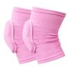 2pcs Sports Compression Knee Pads Elastic Knee Protector Thickened Sponge Knee Brace Support for Dancing Workout Training(Pink,Small) view 1