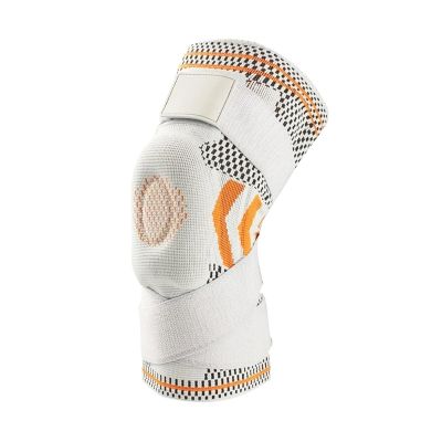 Professional Knee Brace Compression Knee Sleeve with Patella Gel Pad&Side Stabilizers Knee Support Bandage for Pain Relief(Grey Orange,2XL)