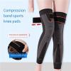 1pair Non-Slip Knee Pads Elastic Long Leg Sleeve Bandage Pressurized Knee Pads Running Sports Warm Leg Protection Accessories(Orange,XL 80.5-100kg) view 2