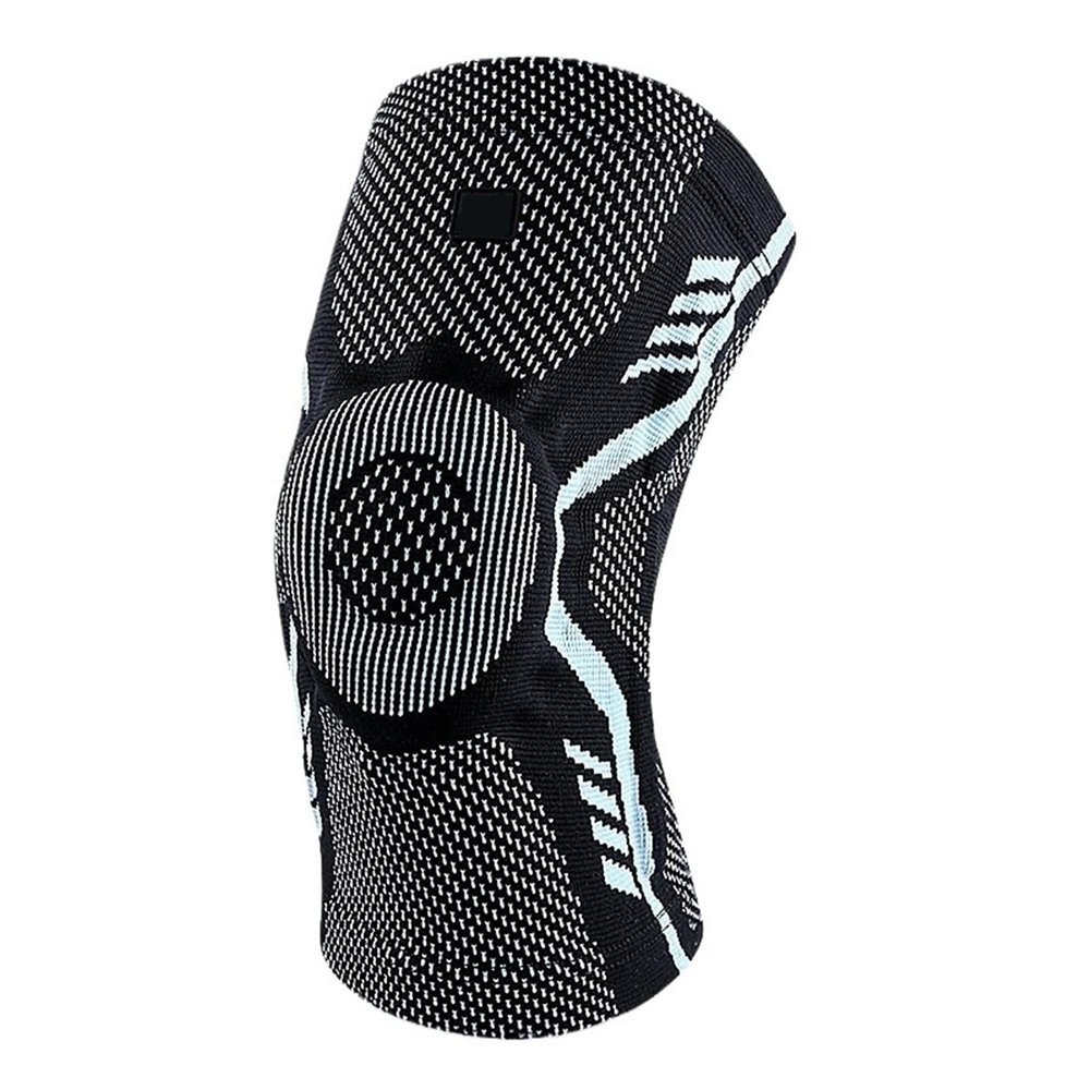 1 Pcs Sports Patella Spring Support Knee Brace Knitted Compression Full Protect Elastic Breathable Knee Support for Men Women(Blue,Medium)