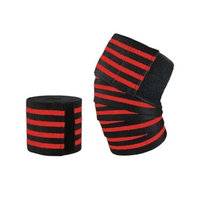 1PC Kneepad Bandage Compression Braces Sports Knees Wraps Straps for Gym Workout Weightlifting Fitness Squats Training(Red)