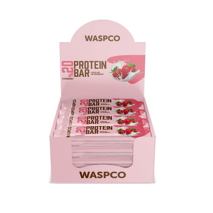 (12 Count), Protein Bars, STRAWBERRY, Gluten Free with 8g Protein and 0.7g Sugar, 40G