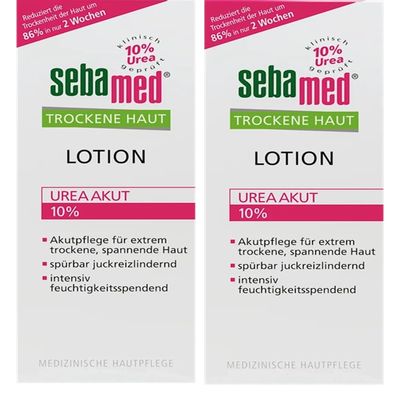 Seba-'med Extreme Dry Skin Repair Advance Therapy Lotion with 10% Urea Perfect for Eczema Psoriasis Lotion Rough Dry Skin Moisturizer 6.8 Fluid Ounces. Pack of 2 (Authentic, Made in Germany)