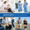 AMITOFO Plus Size Compression Socks 20-30mmHg Wide Calf with Seamless Toe, Graduated Support Stockings for Women Men, for Nurses Pregnancy Edema Flying Travel Circulation Relief view 4