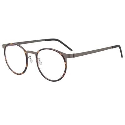 KGPGNYMYHA Titanium Reading Glasses Men Retro Large Round Frame Computer Reading Glasses Oversized Eye Glasses For Women(Brown,+250)