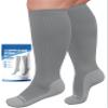 AMITOFO Plus Size Compression Socks 20-30mmHg Wide Calf with Seamless Toe, Graduated Support Stockings for Women Men, for Nurses Pregnancy Edema Flying Travel Circulation Relief view 1