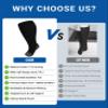 AMITOFO Plus Size Compression Socks 20-30mmHg Wide Calf with Seamless Toe, Graduated Support Stockings for Women Men, for Nurses Pregnancy Edema Flying Travel Circulation Relief view 3