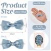 LiBongTa Mini Dusty Blue Satin Ribbon Bows 2 inch Premade Twist Tie Bows 50 PCS Small Blue Bow for Gift Wrapping Cake Candy Treat Bags Party Favors Crafts Birthday Wedding Decorations view 2