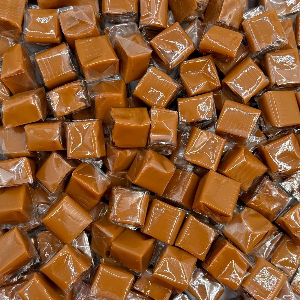 Caramel Cubes Candy - Individually Wrapped Classic Chews by TwistedTreatz - Classic Original, Sea Salt, Apple & Assorted Flavor Chews- 8oz Bag, 1 lb Bags or 3 lb Jar Fresh, Rich, Premium Caramels (8oz Bag, Sea Salt Caramel)