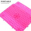 GALPADA 2pcs Foot Massager Mat Foot Reflexology Pad Relaxation Massage Feet Pressure Point Pad Anti Slip Board Acupoint Mat Particle Portable Tool for Outdoor Game (Pink) view 3