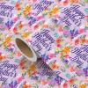 WRAPAHOLIC Mothers Day Wrapping Paper Roll - Mini Roll - 17 inch x 16.5 Feet - Happy Mothers Day and Watercolor Floral Wrapping Paper for Mom, Mothers Day, Mom Birthday, Thank You Gifts view 1