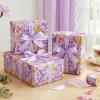 WRAPAHOLIC Mothers Day Wrapping Paper Roll - Mini Roll - 17 inch x 16.5 Feet - Happy Mothers Day and Watercolor Floral Wrapping Paper for Mom, Mothers Day, Mom Birthday, Thank You Gifts view 4