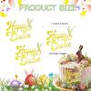 10 Pcs Happy Easter Cake Toppers Gold Acrylic Bunny Ear Side Cake Decoration for Spring Easter Birthday Baby Shower Party Supplies view 2